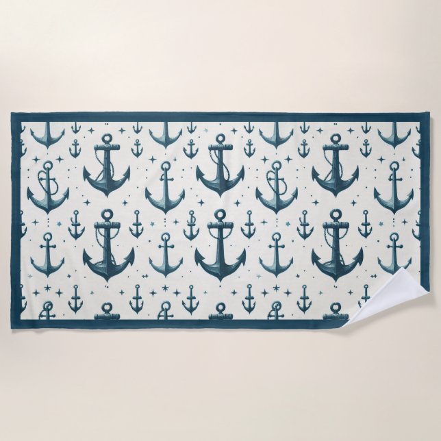 Toalla De Playa Anclas perdidas (Anverso)