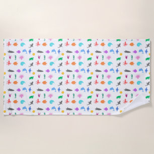 Toalla De Playa Animales marinos con estampado