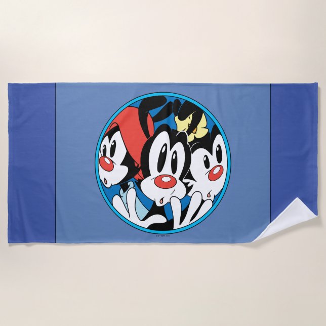 Toalla De Playa Animaniacs | Gráfico circular de hermanos Warner (Anverso)