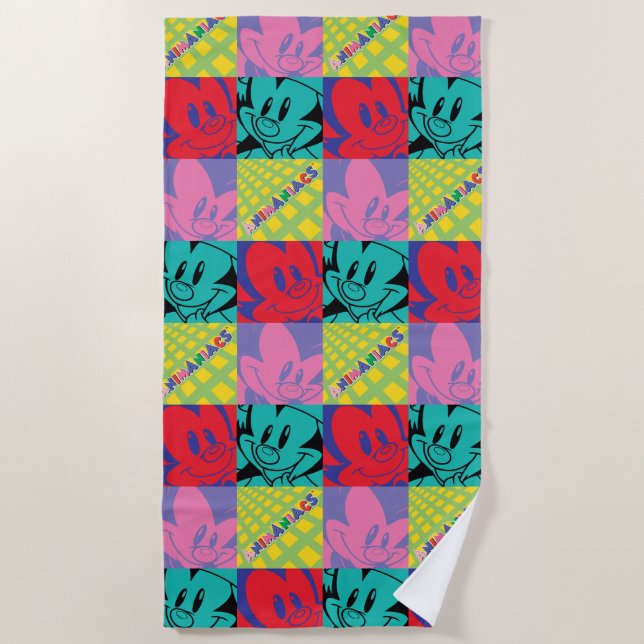 Toalla De Playa Animaniacs | Gráfico de arte pop de Warner Sibling (Anverso)