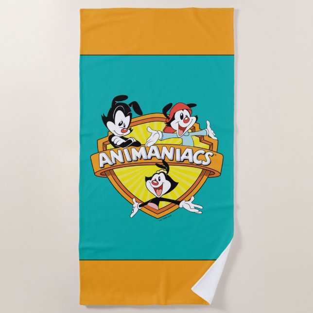 Toalla De Playa Animaniacs | Warner Brothers & Sister WB Shield (Anverso)