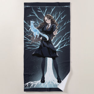 Toalla De Playa Anime el Patronus nutria de Hermione Granger