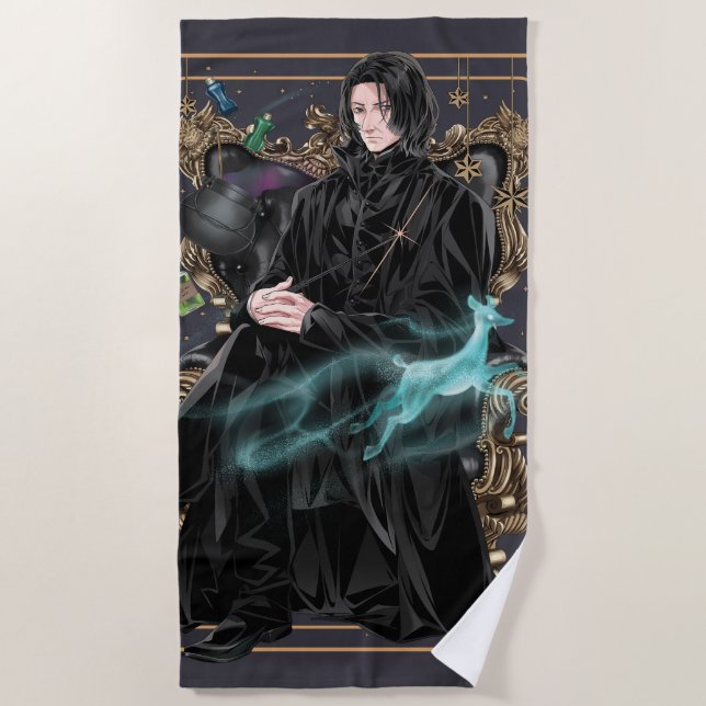 Toalla De Playa Anime Profesor Severus Snape sentado (Anverso)