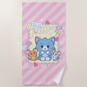 Toalla De Playa Anime Tom y Jerry Strawberry Fun