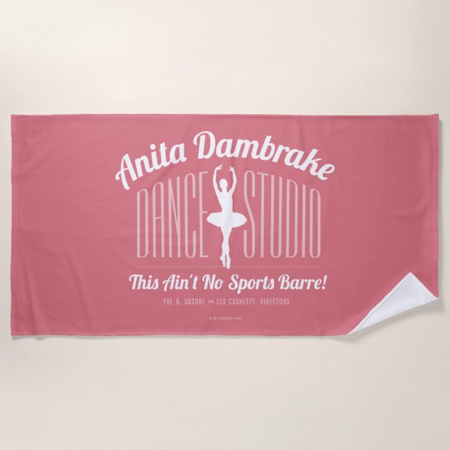 Toalla De Playa Anita Dambrake Dance Studio (Anverso)
