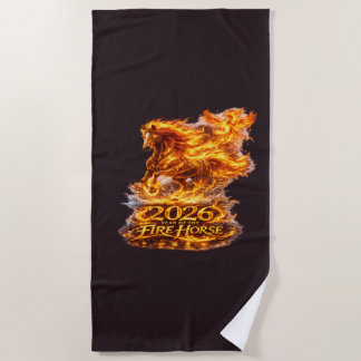Toalla De Playa Año del Caballo de Fuego 2026