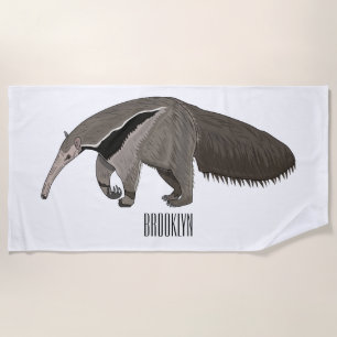 Toalla De Playa Anteater personalizado ilustracion