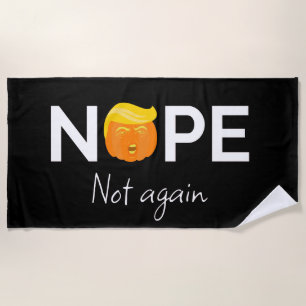Toalla De Playa Anti-Trump - Nope, No de Nuevo Edición de Hallowee