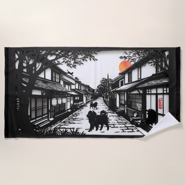 Toalla De Playa ANTIGUO WHISPERS Chow (Anverso)