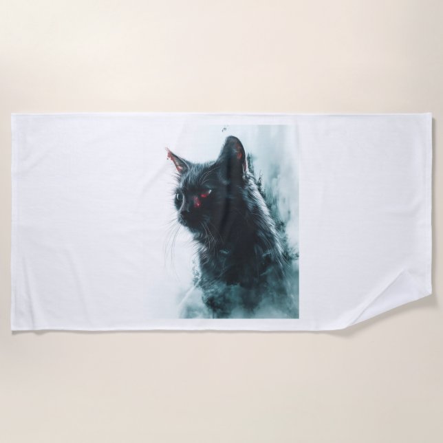Toalla De Playa Apocalipsis del gato zombi (Anverso)