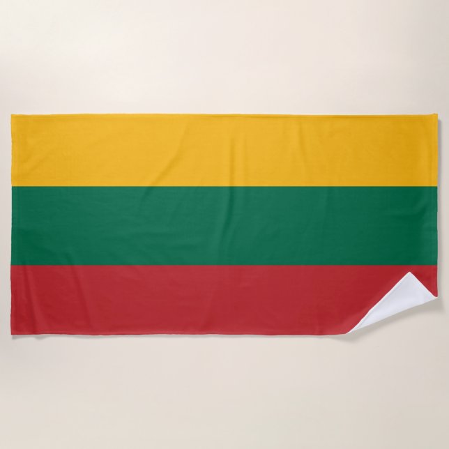 Toalla De Playa Apoyo del equipo nacional de bandera de Lituania (Anverso)