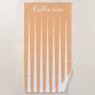 Toalla De Playa Apricot Naranja Pleat Triangle Design