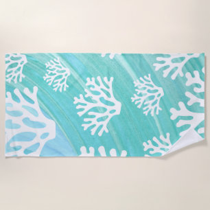 Toalla De Playa Aqua Ocean Coral Sealife