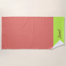 Aquí viene un verde rojo y brillante