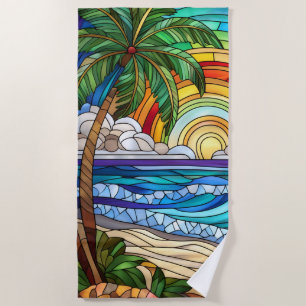 Toalla De Playa Árbol de coco tropical