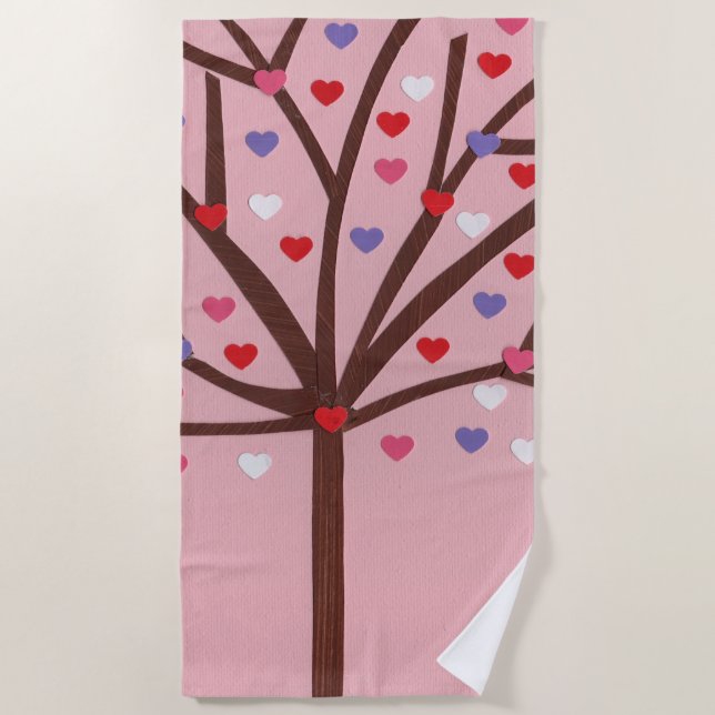 Toalla De Playa Árbol del Corazón (Anverso)