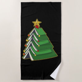 Toalla De Playa Árbol navideño de reserva IV