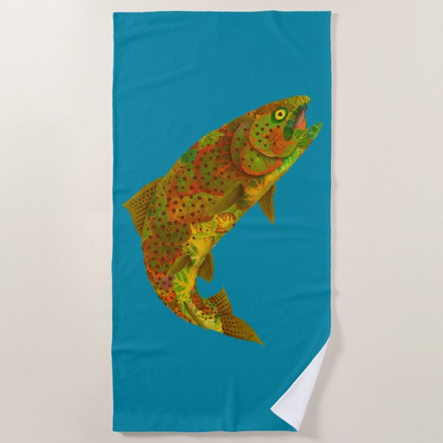 Toalla De Playa Arcoiris de hoja de lápiz 6 (Anverso)