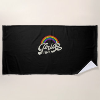 Toalla De Playa Arcoiris, tiempo de orgullo, camiseta LGBT arriba