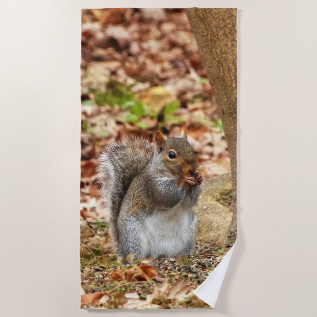 Toalla De Playa ardilla hambrienta (Anverso)