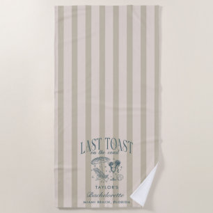 Toalla De Playa Armada Fiesta de cócteles Bachelorette Coastal