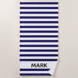 Toalla De Playa Armada Y Banda Blanca Personalizadas