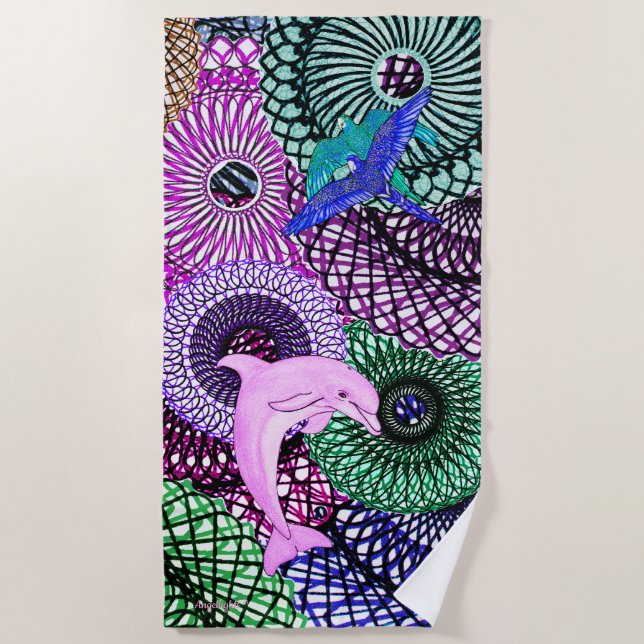 Toalla De Playa Armonía delfín (Anverso)