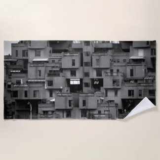 Toalla De Playa Arquitectura en blanco y negro 