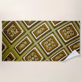 Toalla De Playa Arquitectura verde y marrón