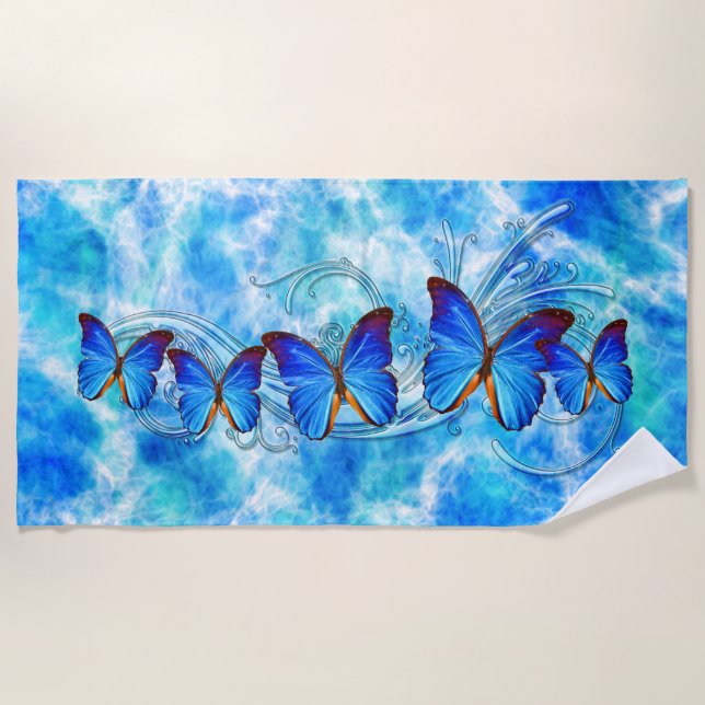 Toalla de playa Art 37 de mariposa (Anverso)