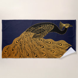 Toalla De Playa Art Nouveau Peacock Will Bradley
