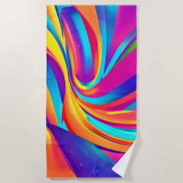 Toalla De Playa Arte abstracto de explosión caleidoscópica