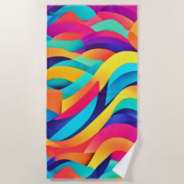 Toalla De Playa Arte abstracto de vibración de Wavy