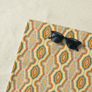 Toalla De Playa Arte abstracto geométrico ondulado Pop Art Retro
