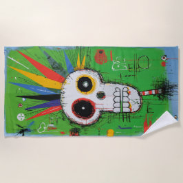 Toalla De Playa Arte callejero de grafiti de cráneo punk