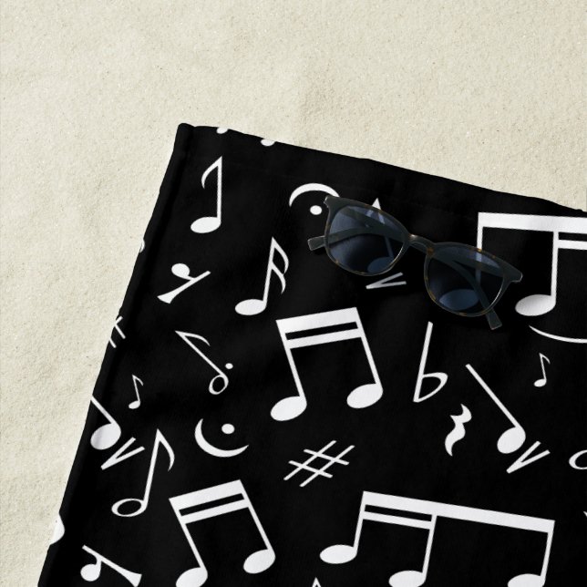 Toalla De Playa Arte de amor de piano personalizado (In situ)