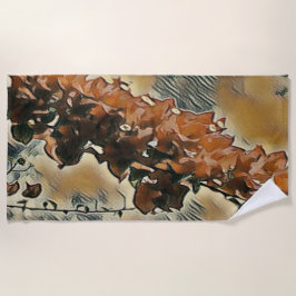 Toalla De Playa Arte de árbol Rosa