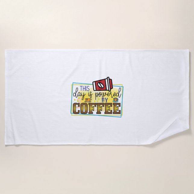 Toalla De Playa Arte De Café Impulsado Por Café (Anverso)