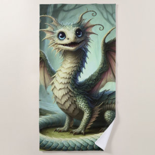 Toalla De Playa Arte de criatura de fantasía linda Dragon Jabberwo