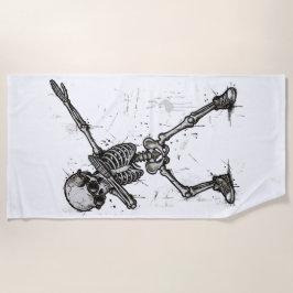 Toalla De Playa Arte de esqueleto haciendo dabbing – Estilo callej