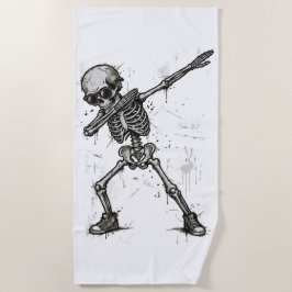 Toalla De Playa Arte de esqueleto haciendo dabbing – Estilo callej