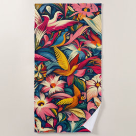Toalla De Playa Arte de jardín abstracto moderno