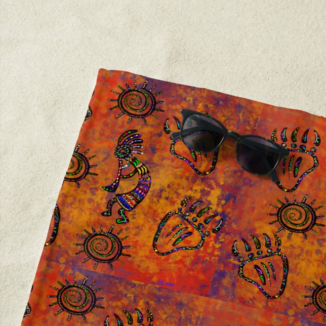 Toalla De Playa Arte de Kokopelli (In situ)