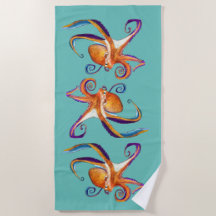 Arte de la acuarela Octopus Sealife