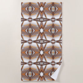 Toalla De Playa Arte de Ombre de tono de tierra concéntrico con bo