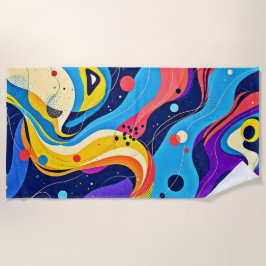 Toalla De Playa Arte de ritmo cósmico