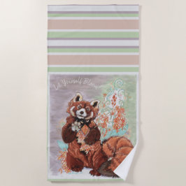 Toalla De Playa Arte De Vibes Cristalinas De Panada Roja