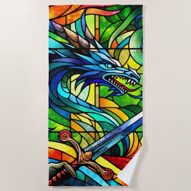 Toalla De Playa Arte Dragon (Anverso)