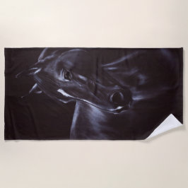 Toalla De Playa Arte equino pintado a mano