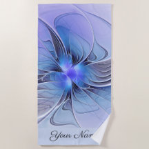 Arte fractal moderno abstracto nombre azul lavanda